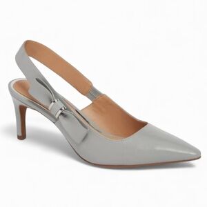 Linea Paolo Cora
Slingback Pump with Side Bow Detail in
Gray, size 11